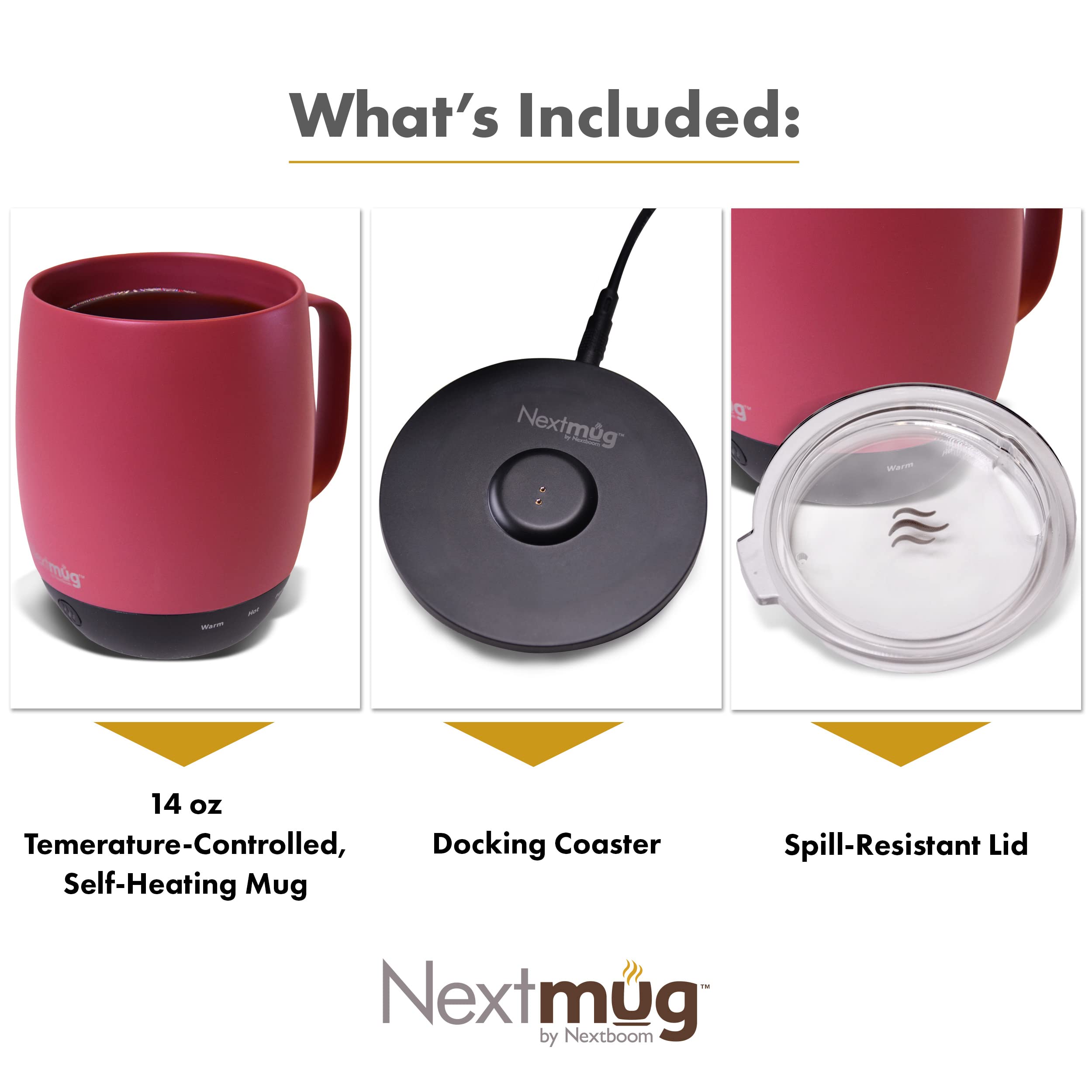 Tapa resistente a derrames de Nextmug para transporte seguro