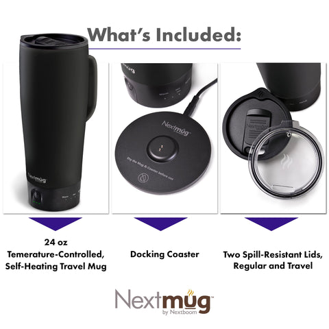 Nextmug Ultra botón de control, ajuste rápido de temperatura.