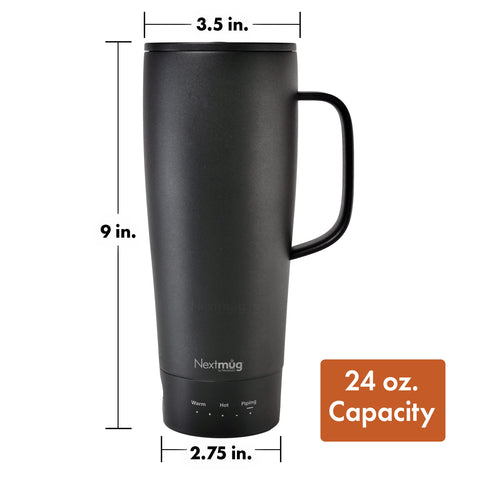 Nextmug Ultra cabe en portavasos, ideal para viajar ligero.