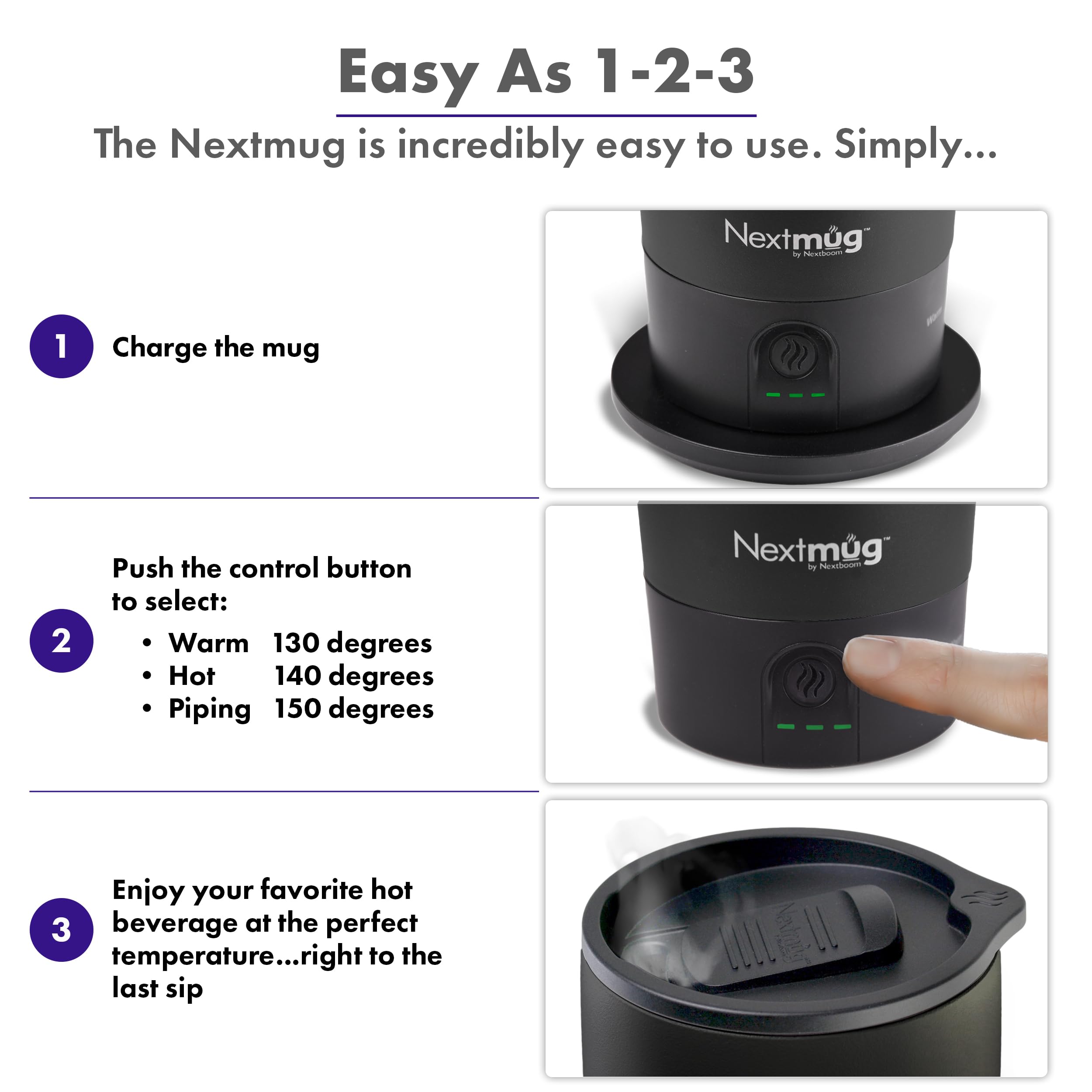 Nextmug Ultra capacidad 24oz, ideal para sesiones prolongadas.