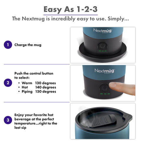 Nextmug Ultra con dos tapas para viaje y uso diario