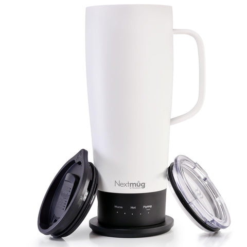 Nextmug Ultra mantiene la temperatura ideal para beber en cualquier lugar.