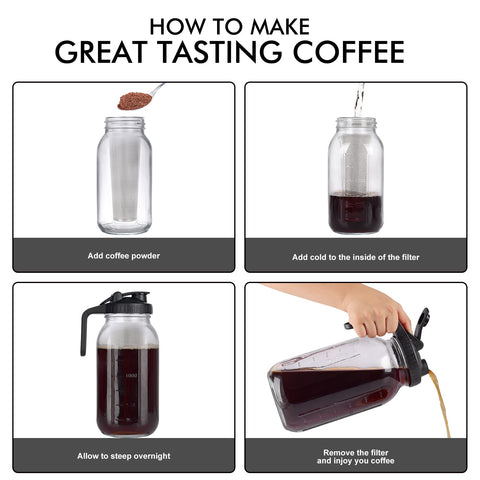 NFFTYUUT uso-domestico: ideal para café frío, limonadas y tés helados