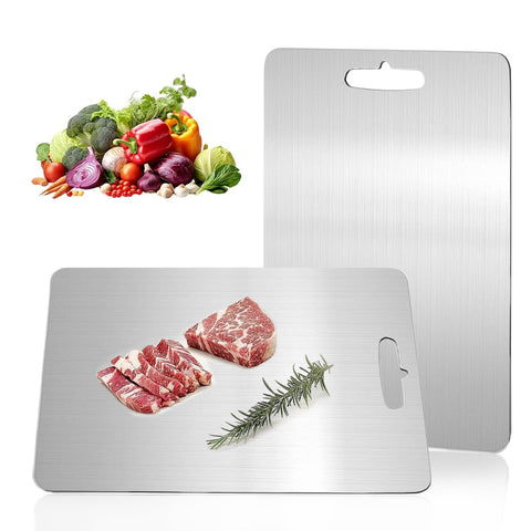 NGWDBA Katuchef: tabla titanio XL, superficie brillante para cortes precisos y limpios.