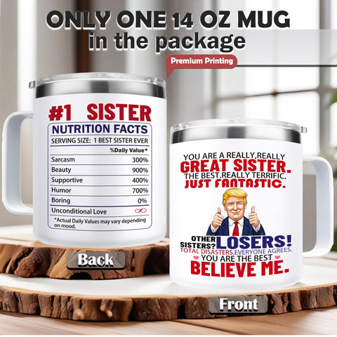 Taza NIAEIAIE con diseño divertido, regalo perfecto para hermana.