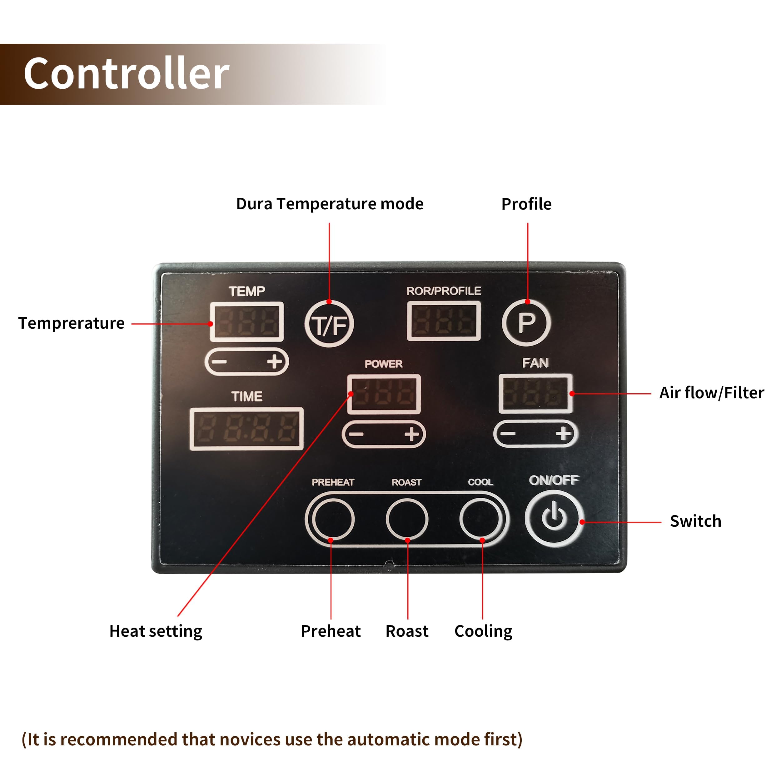 NIASIA Tostadora 500 g, enfriamiento rápido, conservar aroma tras tostar.
