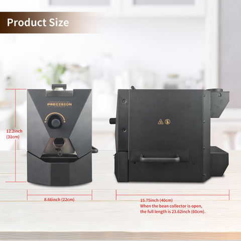 NIASIA Tostadora 500 g, panel de controles, ajuste preciso de perfiles.