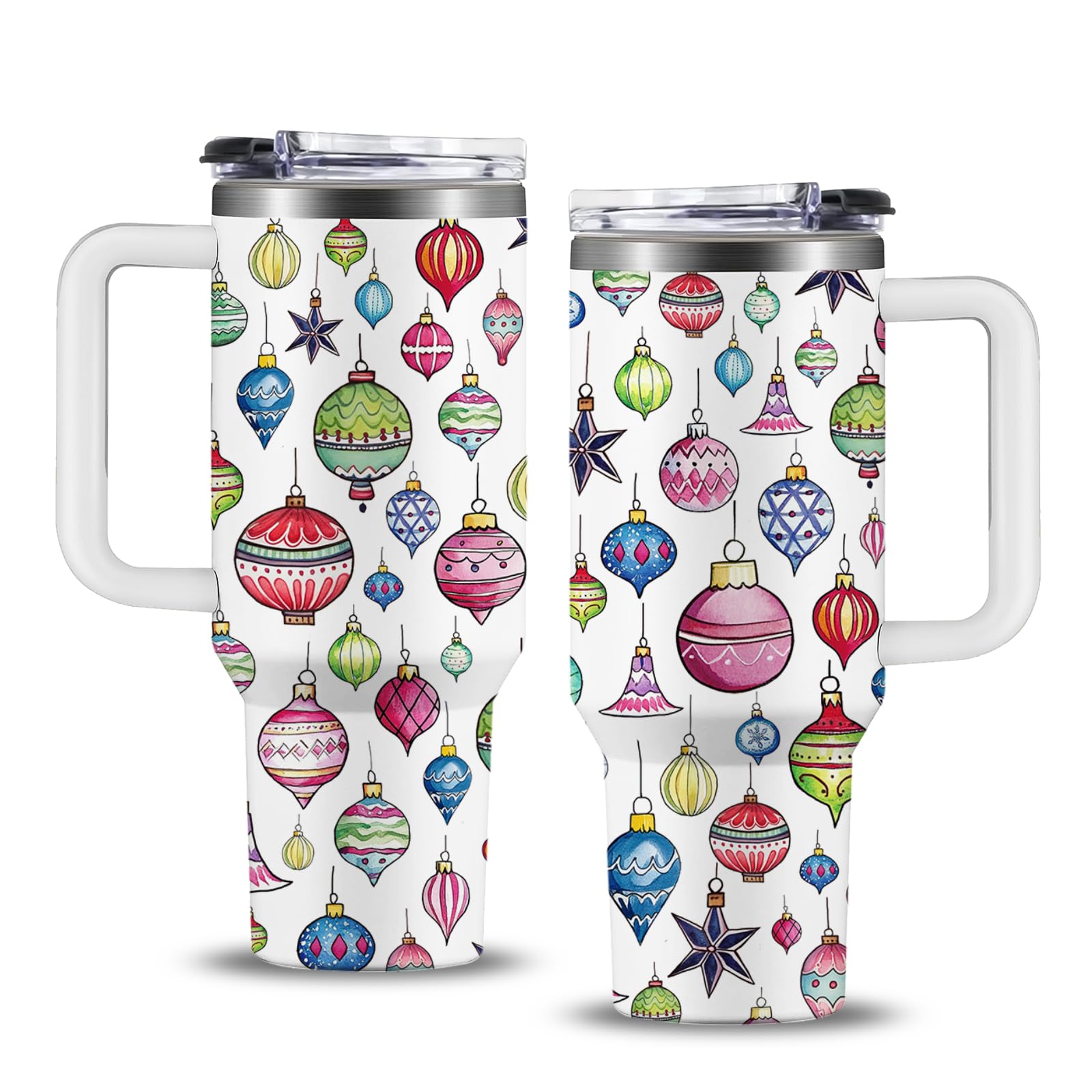 NIAXAUYT tumbler navideno con asa y luces festivas para la temporada
