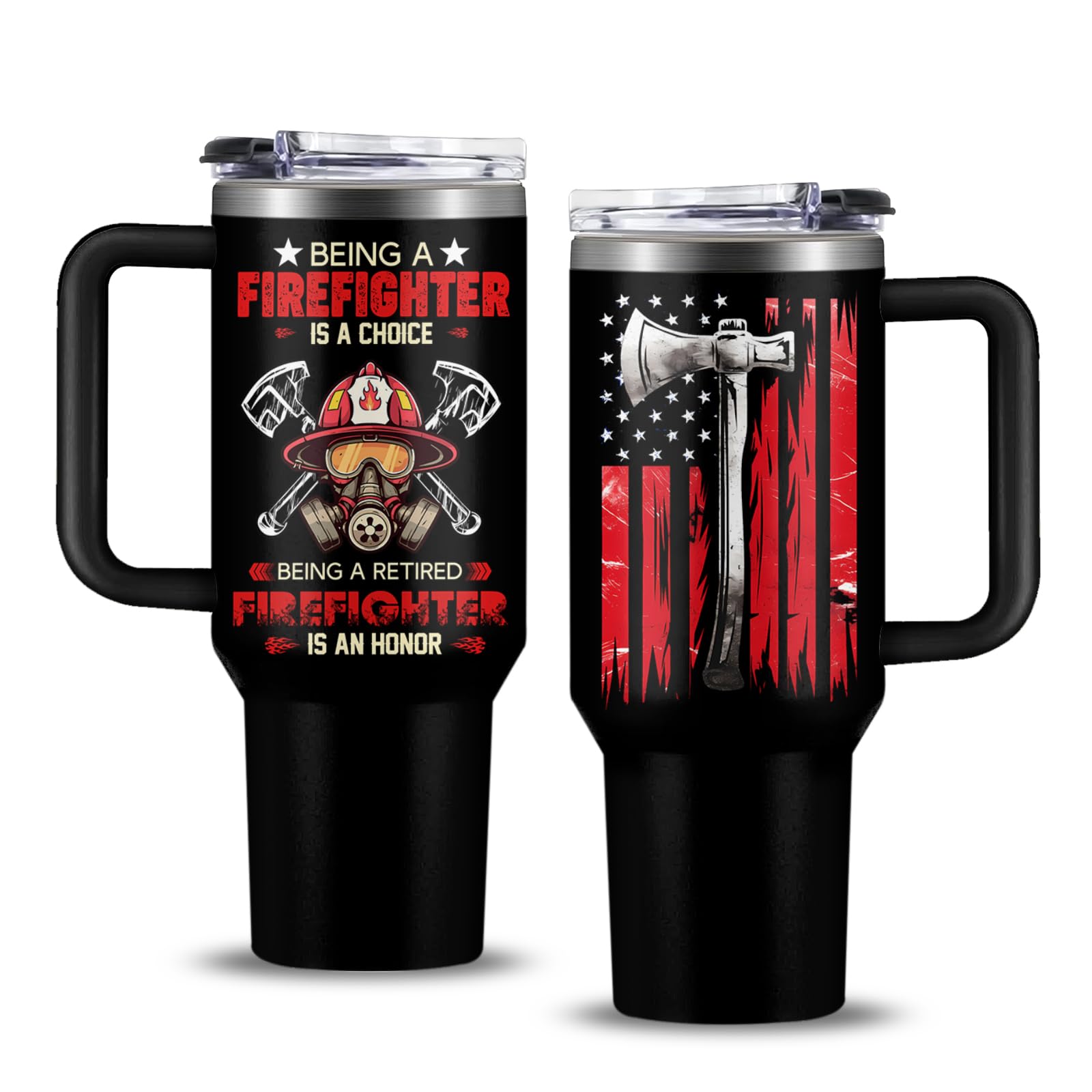 NIAXAUYT Regalo para bombero retirado: taza de 40oz ideal para celebrar su servicio.