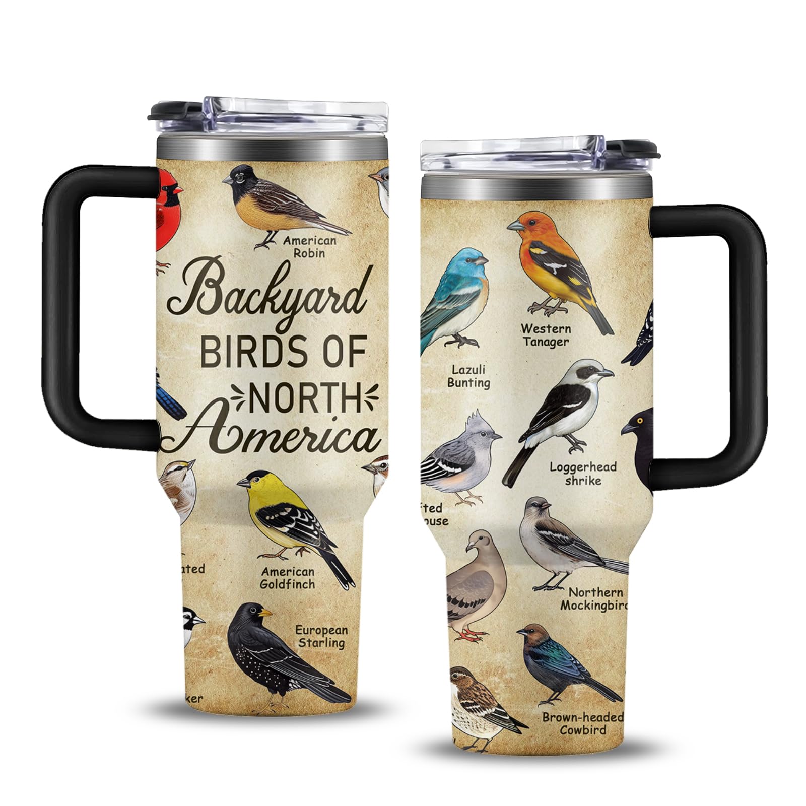 NIAXAUYT Taza aves 40oz con tapa y pajita, ideal para bebidas calientes o frías.
