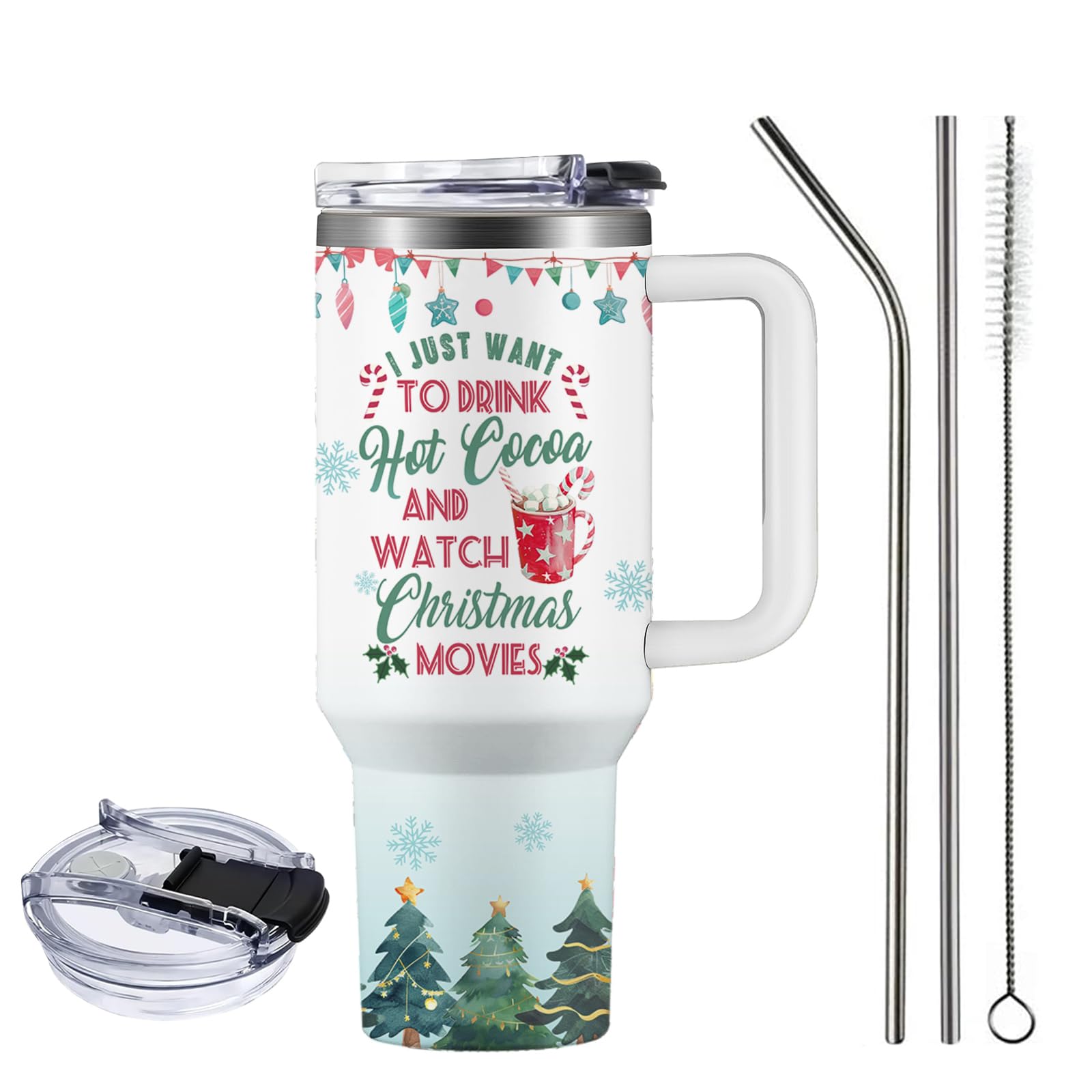 NIAXAUYT taza navidad doble pared aislante ayuda a conservar la temperatura