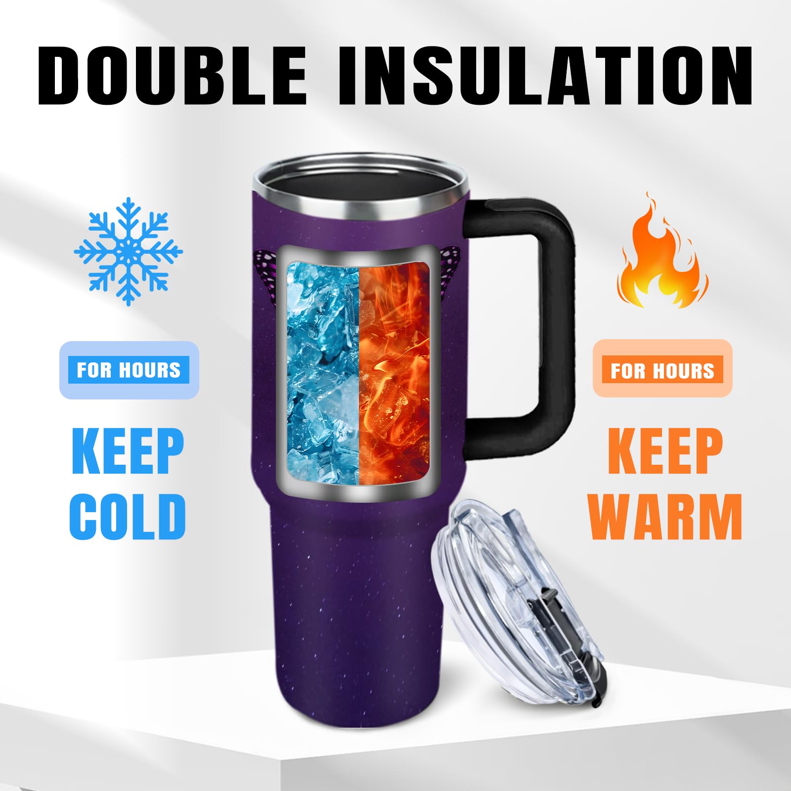 NIAXAUYT tumbler doble aislamiento mantiene la temperatura.