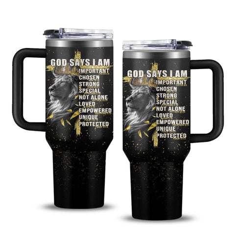 NIAXAUYT León vaso termico 40oz con asa, ideal para viajar
