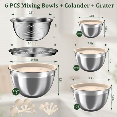Nicdiet conjunto de cocina multifuncional para mezclar y medir.