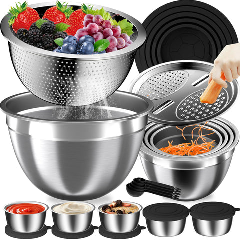 Tazones Nicdiet con tapas apilables para ahorrar espacio en la cocina