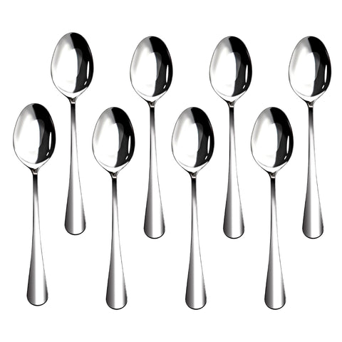 Nice Kitchen cucharas de té 8 piezas, acabado espejo, brillo duradero.
