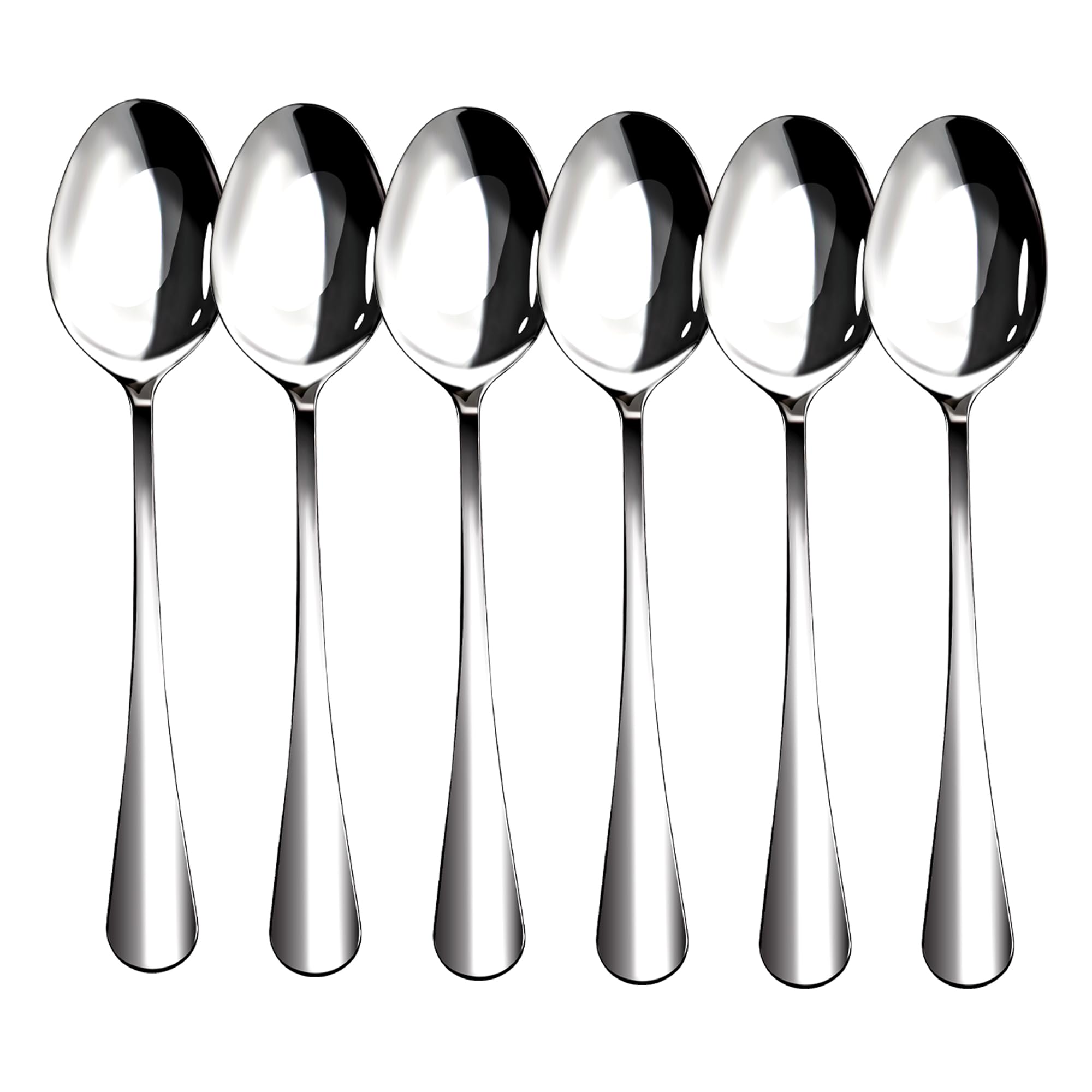 Nice Kitchen Cucharas de té pesadas 6 piezas en primer plano, ideales para café diario.