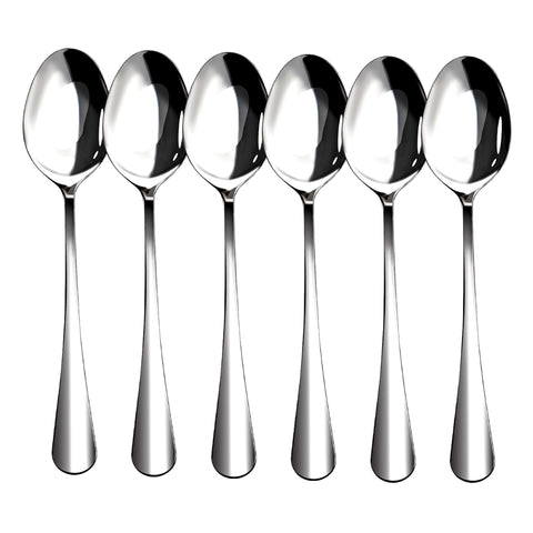 Nice Kitchen Cucharas de té pesadas 6 piezas en primer plano, ideales para café diario.