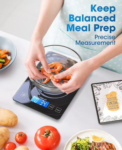 Báscula Nicewell con sensores de alta precisión para medir ingredientes con exactitud.