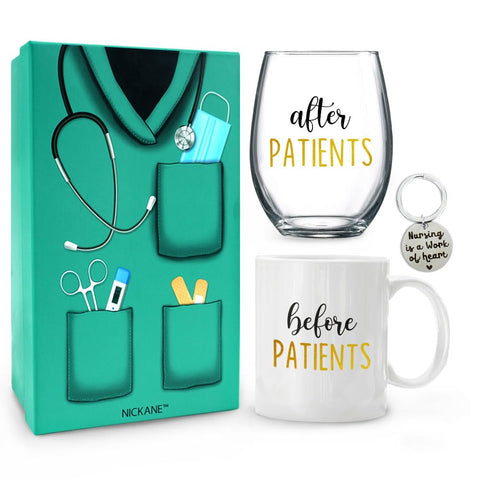 NICKANE conjunto pacientes antes después – taza elegante para brindar gratitud en el trabajo diario.