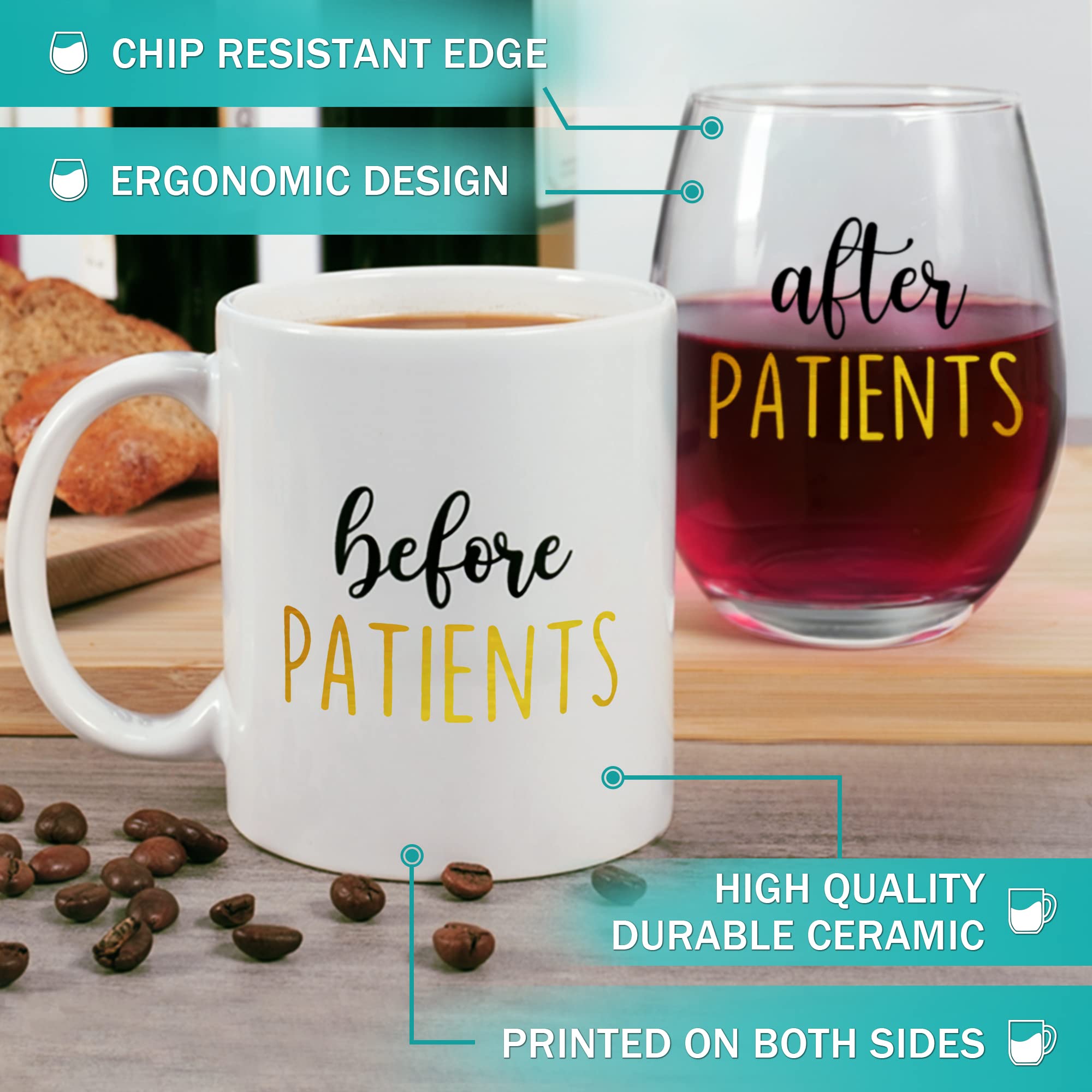 NICKANE conjunto pacientes antes después – vaso de vino sin tallo para celebraciones.