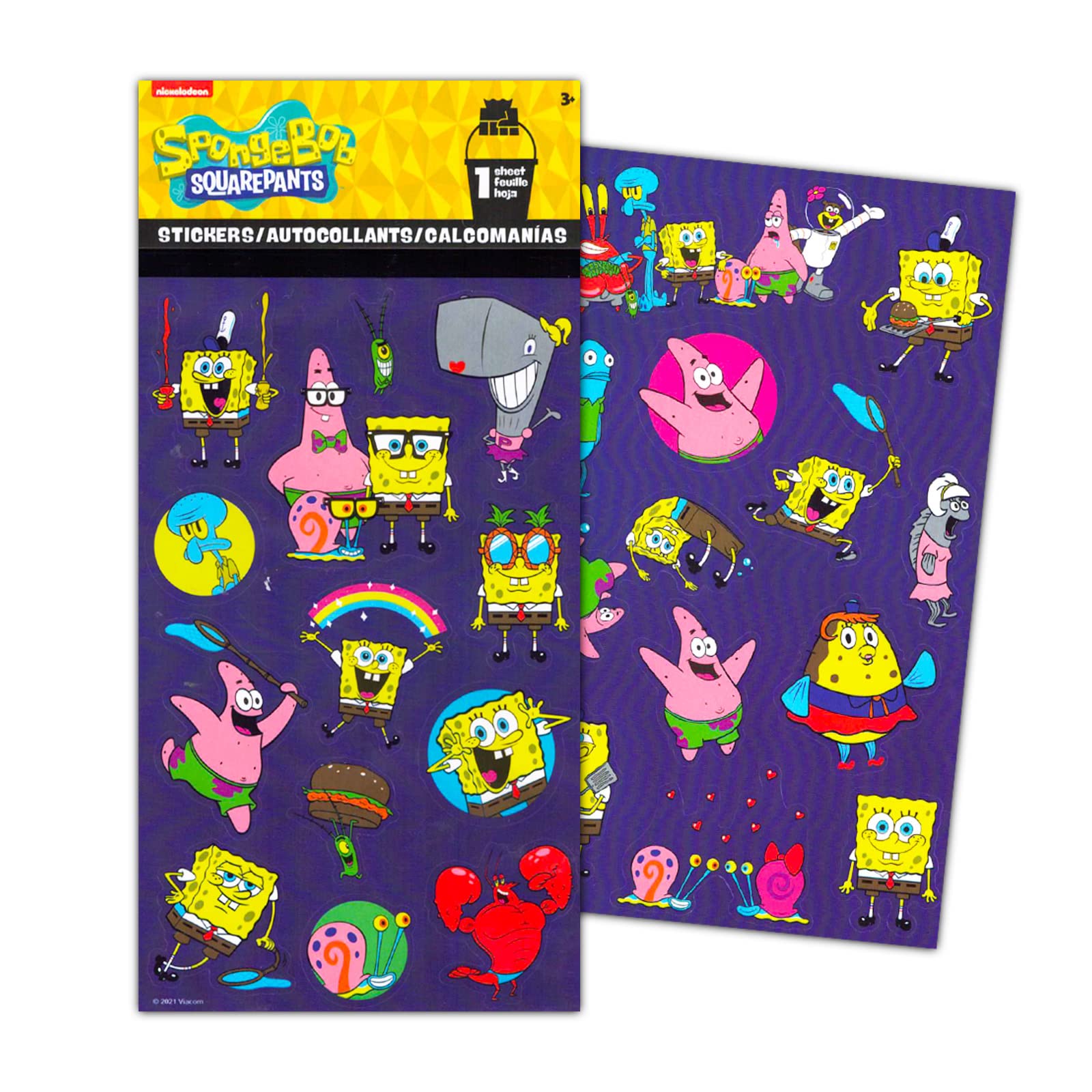 Stickers de Spongebob para decoración de bolsas o regalos.