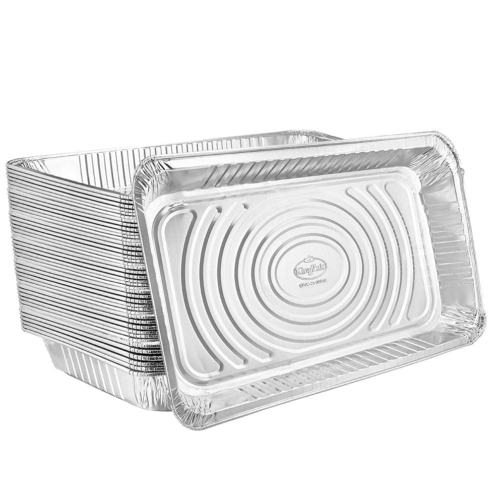 Nicole Home Collection: bandeja aluminio 21x13 para porciones grandes, ideal para catering.