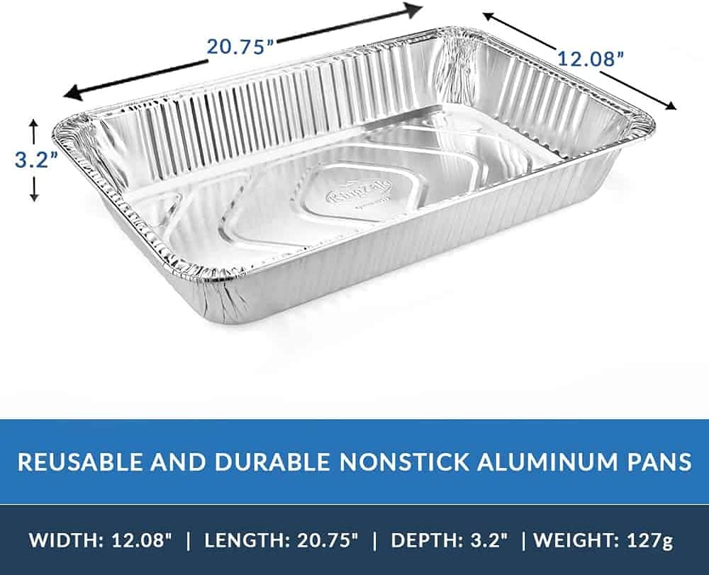Nicole Home Collection: bandeja desechable de aluminio 21x13 para enfriar y almacenar.