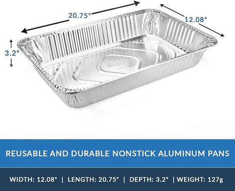 Nicole Home Collection: bandeja desechable de aluminio 21x13 para enfriar y almacenar.