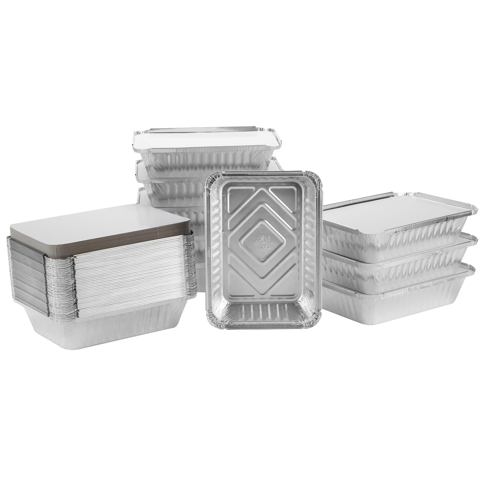 Bandejas duraderas con tapa para almacenamiento, Nicole Home Collection.
