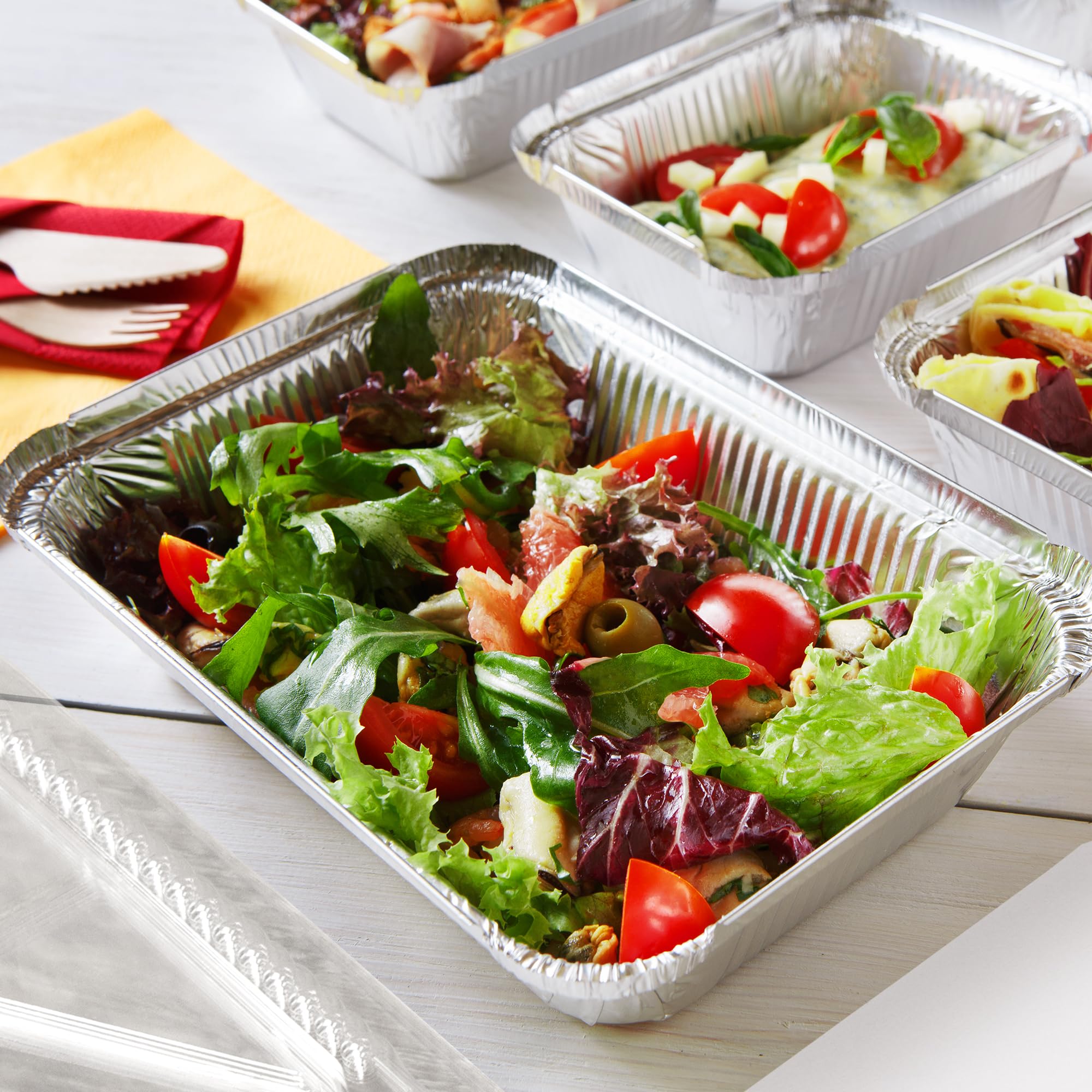 Nicole Home Collection bandejas de aluminio para catering, prácticas para eventos.