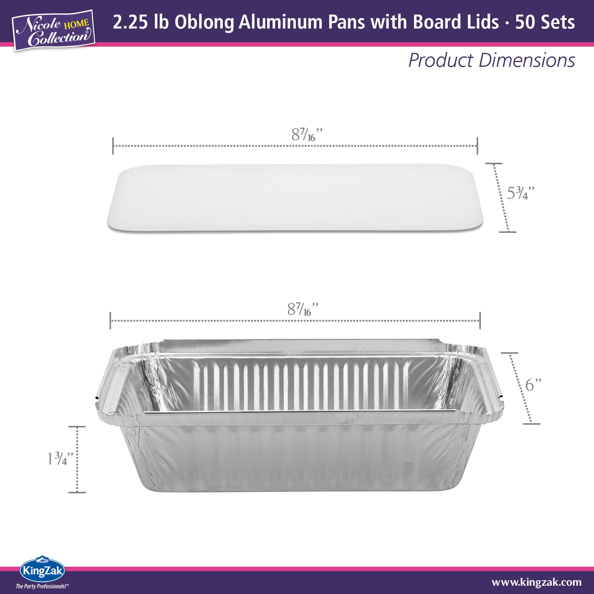 Bandejas de aluminio para hornear y servir porciones, Nicole Home Collection.