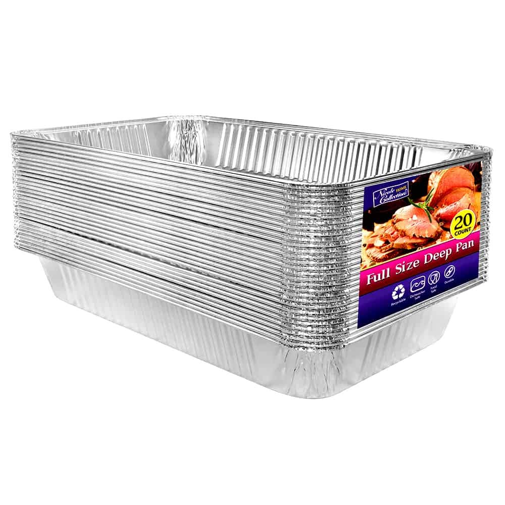 Nicole Home Collection bandeja profunda de aluminio ideal para hornear grandes porciones