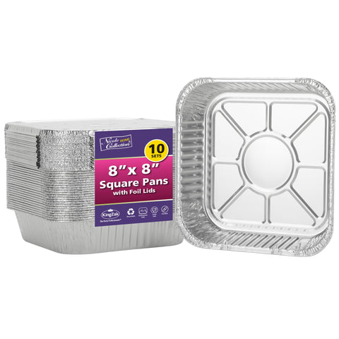 Nicole Home Collection: bandeja aluminio 8x8 con tapa, ideal para hornear.