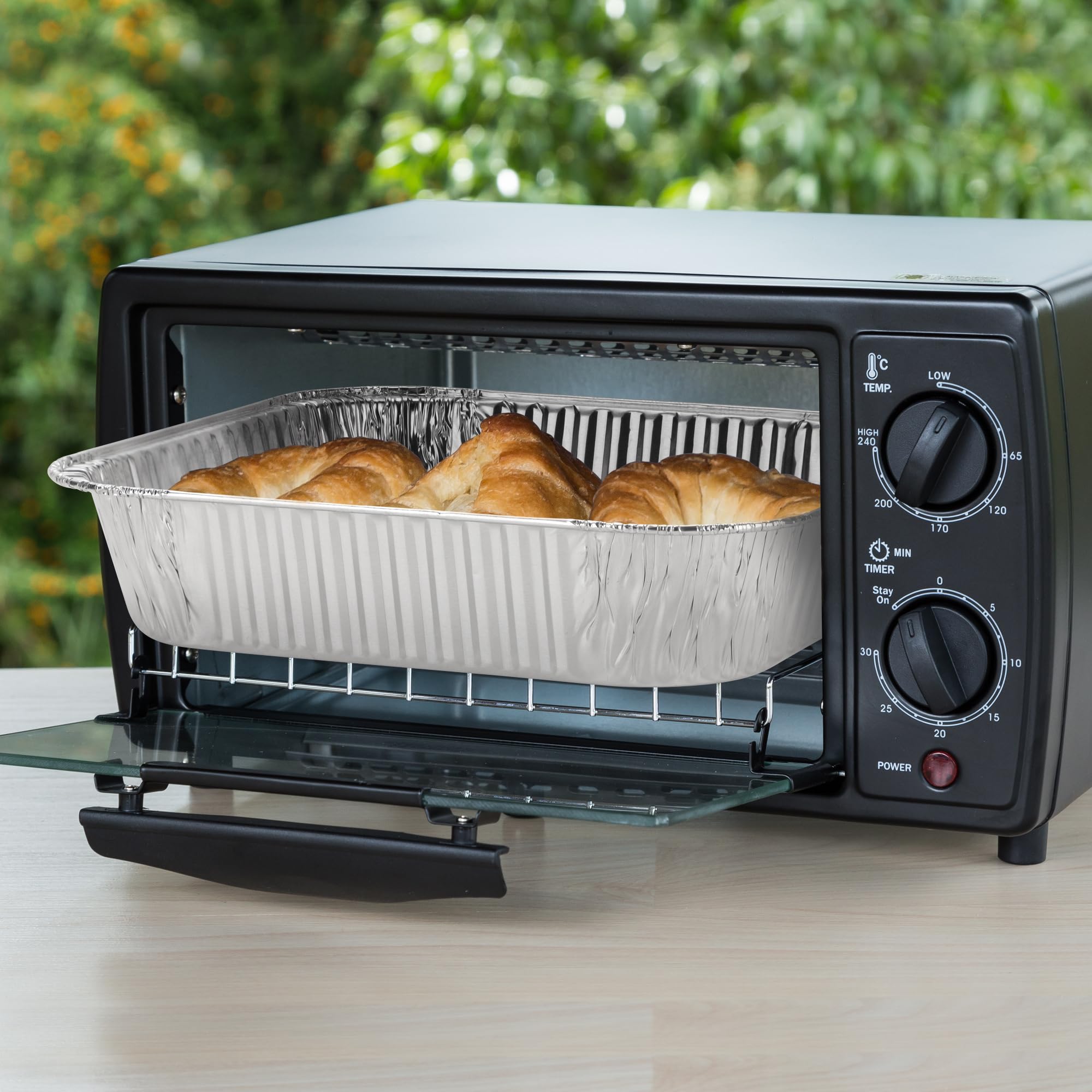 Nicole Home Collection: bandeja aluminio 8x8 con tapa, transporte seguro de comida.