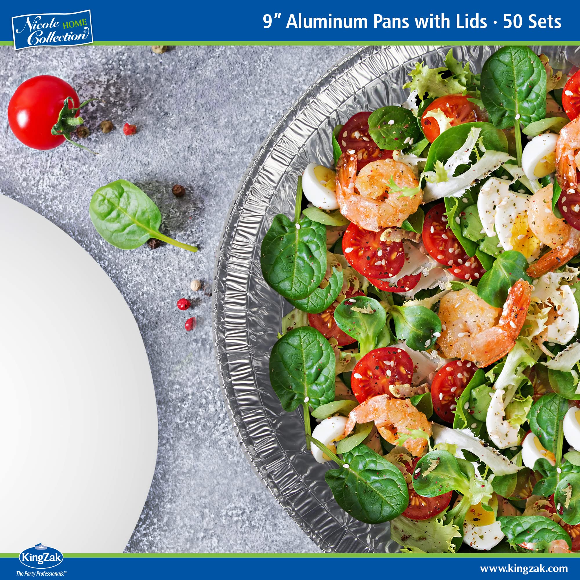 Nicole Home Collection: pan aluminio 9 pulgadas para catering.