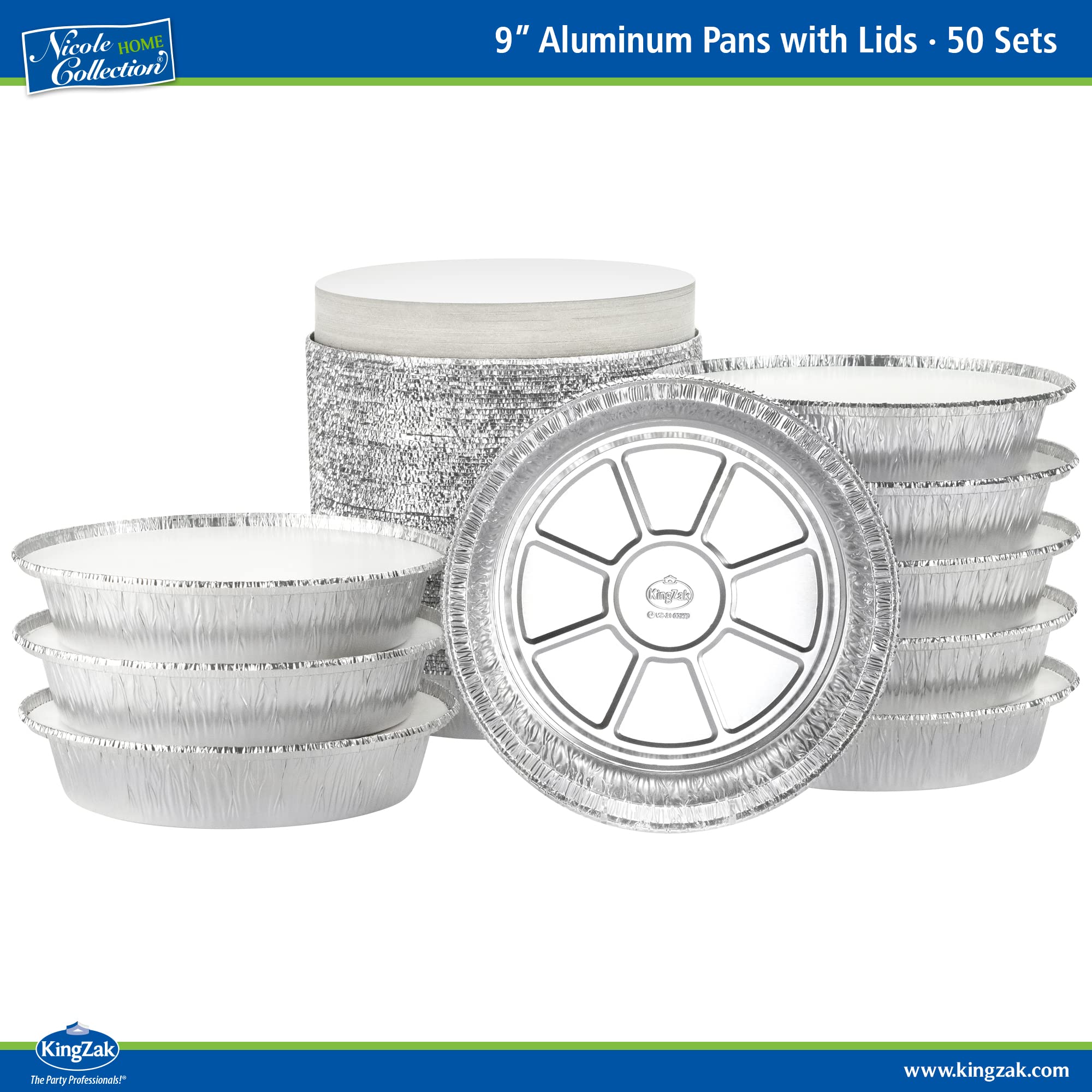Nicole Home Collection: pan de pastel 9 pulgadas con tapa, ideal para hornear.