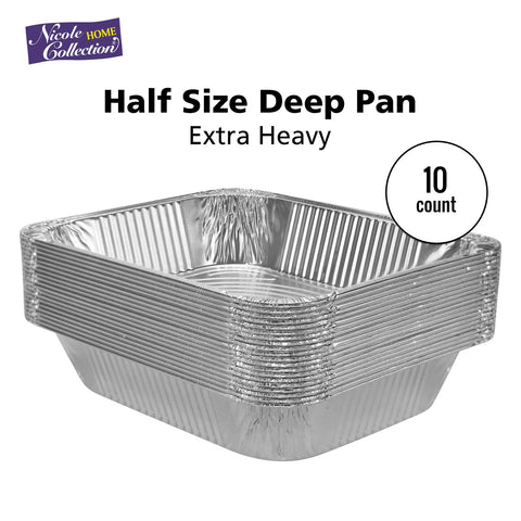 Bandeja desechable de aluminio Nicole Home para reciclaje práctico.