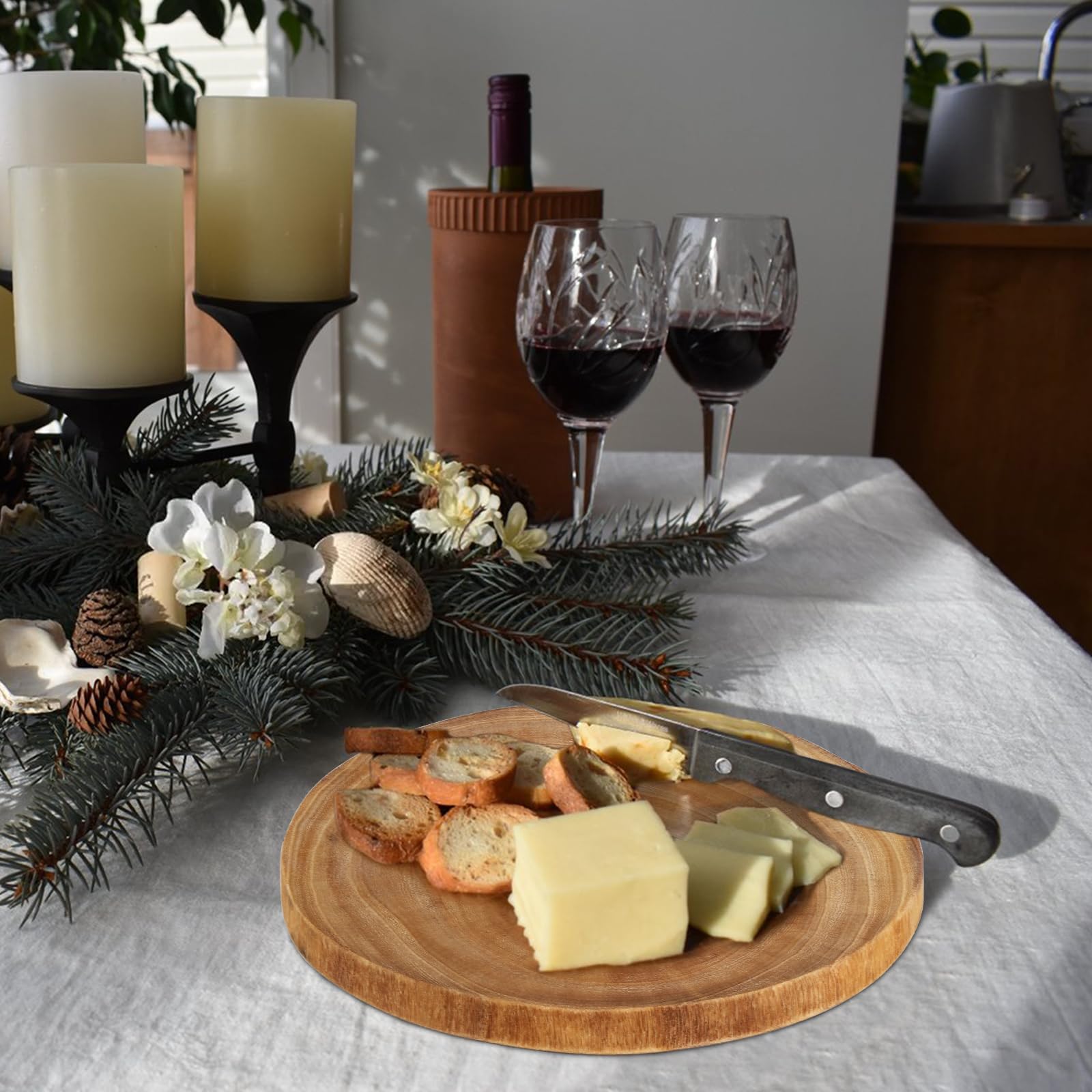 Bandeja Nicunom para servir frutas y quesos, decoración funcional para eventos.