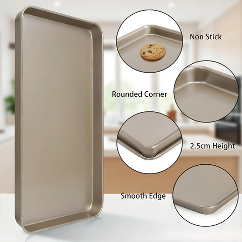 Nicunom bandeja con bordes elevados para contener jugos sin derrames.