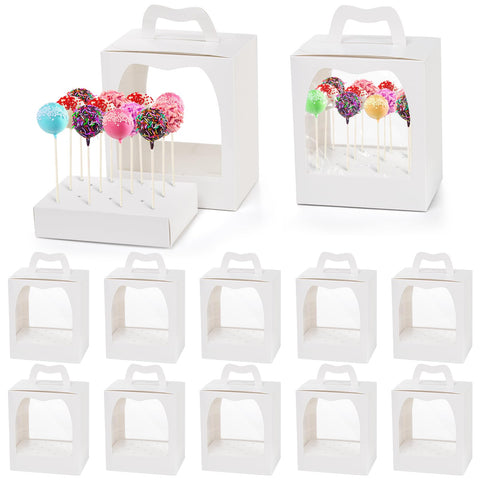 Nicunom caja para paletas de pastel con ventana transparente exhibe las creaciones con estilo.