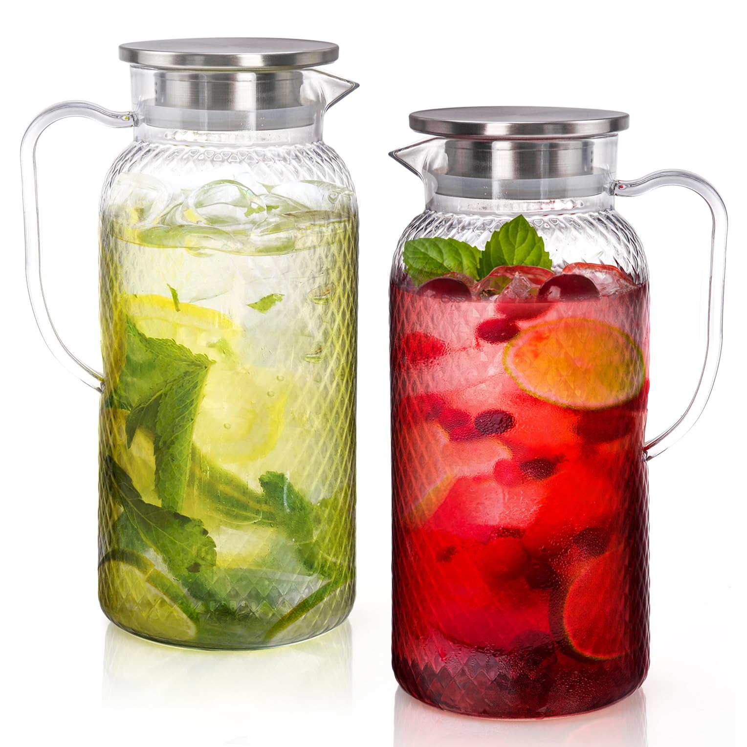 Jarra Nicunom de plástico 68oz con tapa de acero para verter sin derrames.