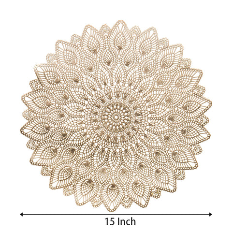 Nicunom salvamanteles dorados, 15 pulgadas, ideal como centro de mesa para fiestas.