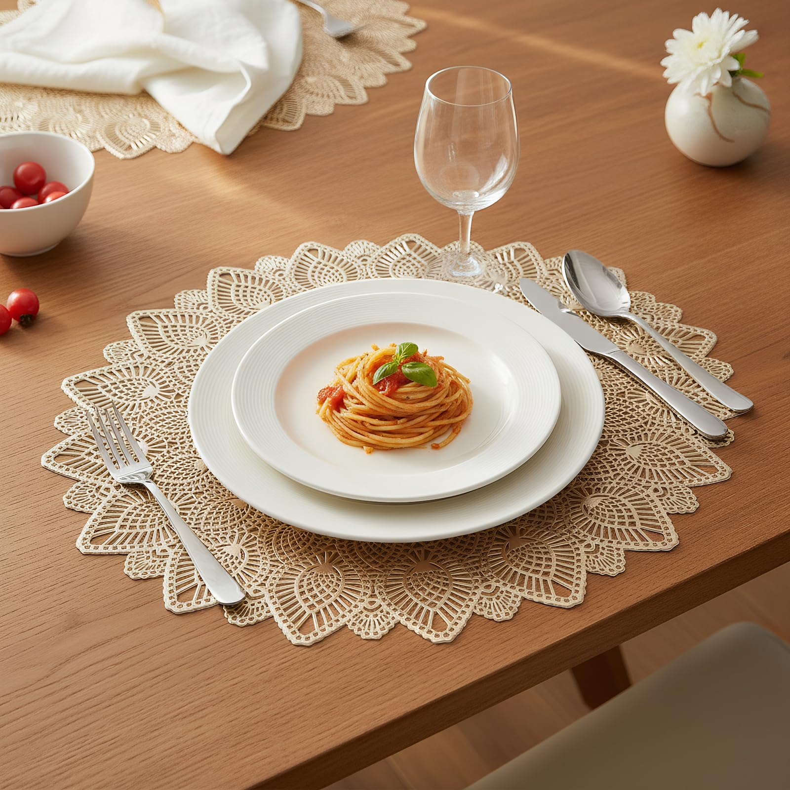 Nicunom salvamanteles dorados ideales para fiestas y celebraciones especiales.