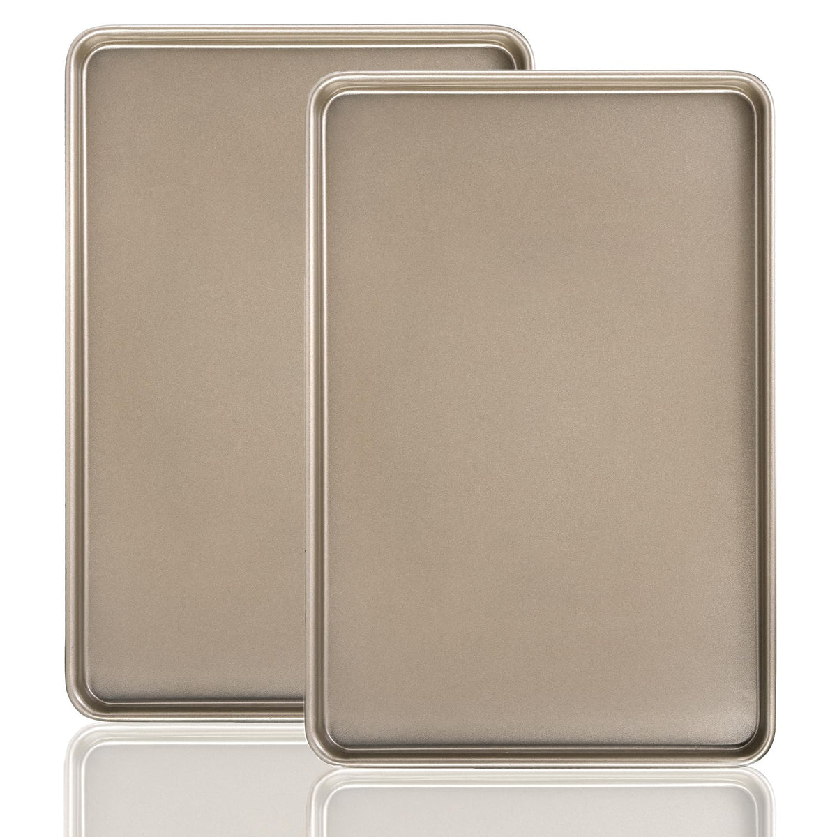 Nicunom conjunto de 2 bandejas para hornear, vistas completas para galletas.