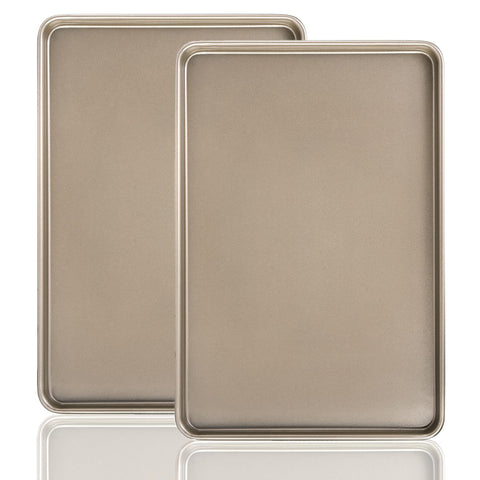Nicunom conjunto de 2 bandejas para hornear, vistas completas para galletas.