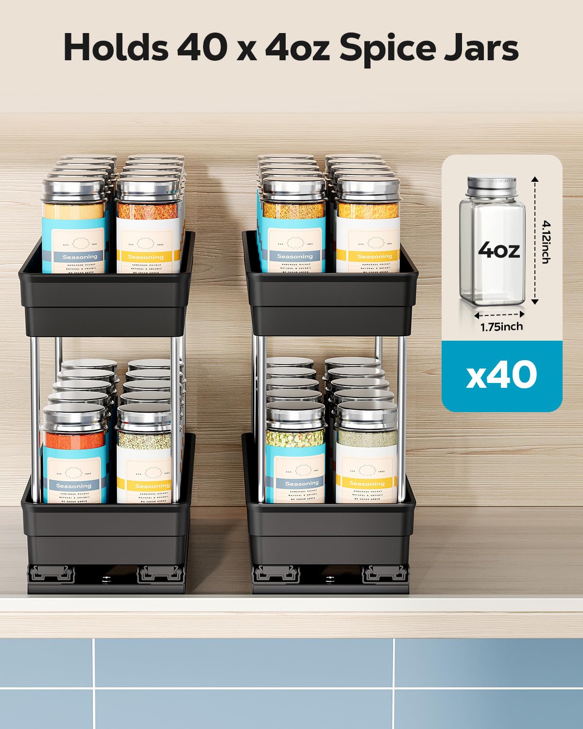 Niefi pack de dos unidades, doble nivel para mayor capacidad