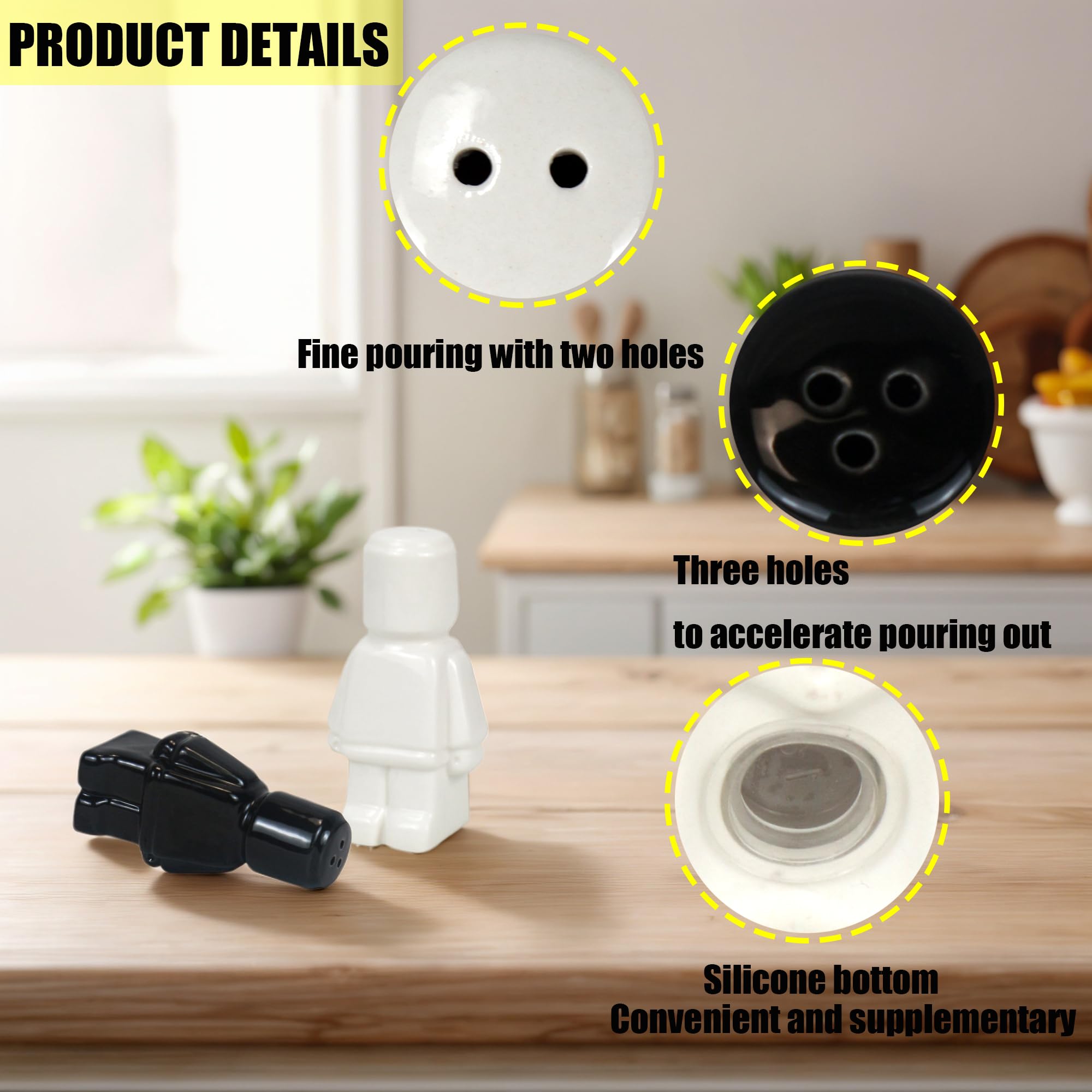 Conjunto NIETEIN en blanco y negro para mesa y encimera