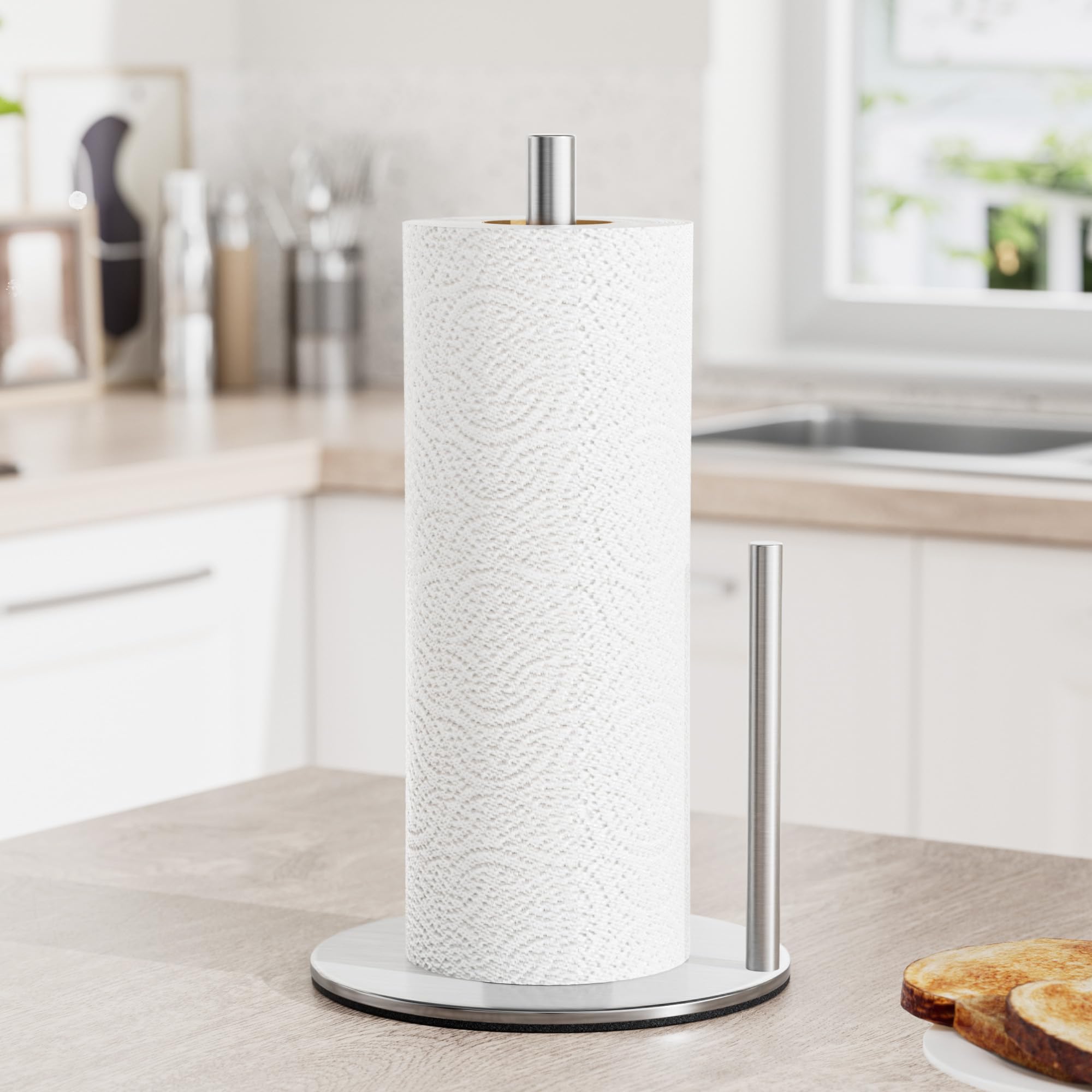 Niffgaff porta-papel-toalla acabado níquel cepillado para cocina moderna