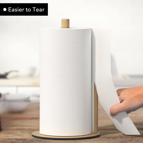 Niffgaff porta-rollos acero inoxidable dorado mate, duradero y elegante para la cocina.
